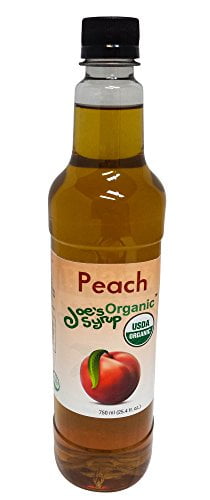 Joe’s Syrup Organic Flavored Syrup, Organic Peach, 750 ml