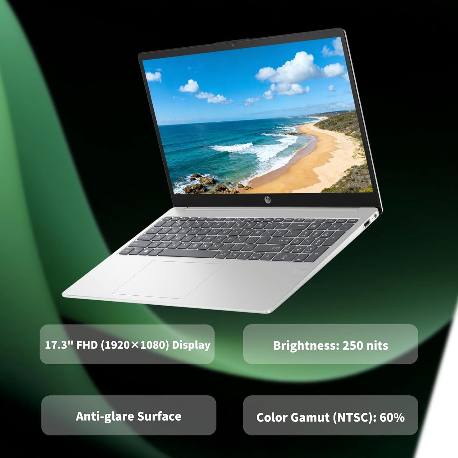 HP 17 Inch Laptop Computer for Business & Students, Intel Core i5-1334U, 16GB RAM, 512GB SSD, 17.3" FHD Display, Fingerprint Reader, Backlit Keyboard, Wi-Fi 6, Webcam, Windows 11 Pro