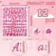 thumbnail image 4 of Matsuzay Juego de pegatinas de letras de ingredientes seguros, 12 piezas, aplicación amplia y pegatinas de números de diferentes formas cartulina, 4 of 6