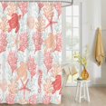 thumbnail image 4 of Fabric Shower Curtain, Summer Ocean Red and Blue Coral and Turtle Shower Curtains with 12 Hooks Waterproof Machine Washable Bath Curtains for Bathroom,48x 72in, 4 of 6