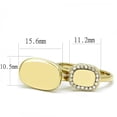 thumbnail image 2 of Gold Womens Ring Anillo Para Mujer Stainless Steel Ring with AAA Grade CZ in Clear, 2 of 4