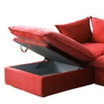 thumbnail image 6 of Sodrens Modular Sectional Sofa Couch,82.66" Velvet Loveseat Sofa,Minimalist Style Comfy Couch for Living Room Apartment,Red, 6 of 10