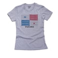thumbnail image 1 of Panama Baseball Classic - World Vintage Bats Flag Women's Cotton Grey T-Shirt, 1 of 2