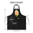thumbnail image 4 of Whimsical Black Bib Apron 2-Pack with Adjustable Straps & 2 Pockets - Playful House Design for Cooking Perfect for Men & Women, 4 of 5