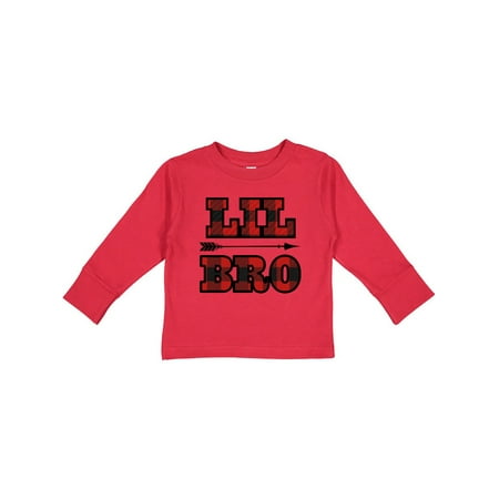 

Inktastic Brother Buffalo Plaid Lil Bro Gift Toddler Boy Girl Long Sleeve T-Shirt