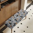 thumbnail image 3 of XYZCANDO Halloween Long Bench Slipcover Featuring Pumpkin Cat, Washable Elastic Polyester Spandex Bench Seat Cover for Bedroom and Hotel, 3 of 9