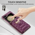 thumbnail image 3 of Decase for Samsung Galaxy Z Flip5 Elegant Wallet Case with Credit Card Slots, With Crossbody Strap Lanyard Shoulder Strap Premium PU Leather Card Slot Stand Cover for Samsung Galaxy Z Flip5,Deeppurple, 3 of 11