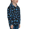 thumbnail image 3 of Fotbe Blue Octopus Pattern Youth Pullover Hooded Sweatshirt, Boys Hoodie, Kangaroo Pocket Hoodie for Kids Girls -Large, 3 of 6