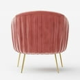 thumbnail image 5 of Omax Decor Julia Velvet Upholstered Accent Armchair with Gold Legs in Rose Pink, 5 of 5