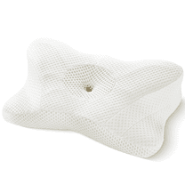 LIFERECORD Cervical Neck Pillow – Ergonomic Memory Foam Pillow for Neck and Shoulder Pain Relief, Contour Bed Pillow for Side, Back and Stomach Sleepers, King Size, White