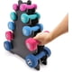 thumbnail image 2 of Soporte para mancuernas, triángulo y hoja grande Almacenamiento de pesas con mancuernas de 5 niveles Soporte de torre de peso de mano multinivel para gimnasio en casa Entrenamiento Oficina Fitness, 2 of 5