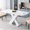 White, variant on Square Retractable Dining Table with X - base / Durable, Smooth - surface Table for Daily Meals