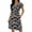 D_ Black, variant on PWPSG Women’s Plus V Neck Flutter Sleeve Cinched Waist A Line Midi Dress Delicate Twig Print with Practical Side Seam Pockets Brown S