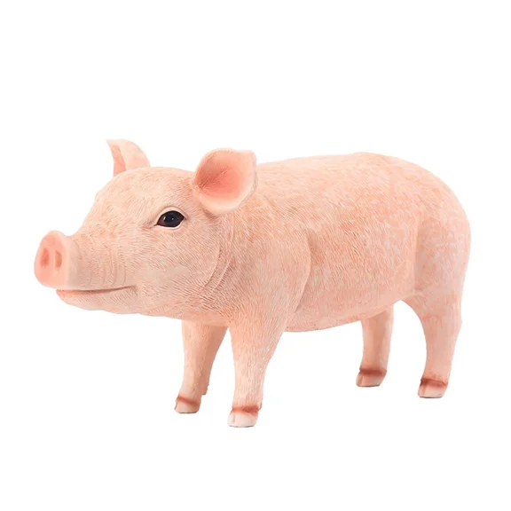 Animal Garden Statue Cute Pig Funny Outdoor Sculpture Resin Lawn Ornaments Décor Indoor Outdoor Figurines for Garden and House (Pig)