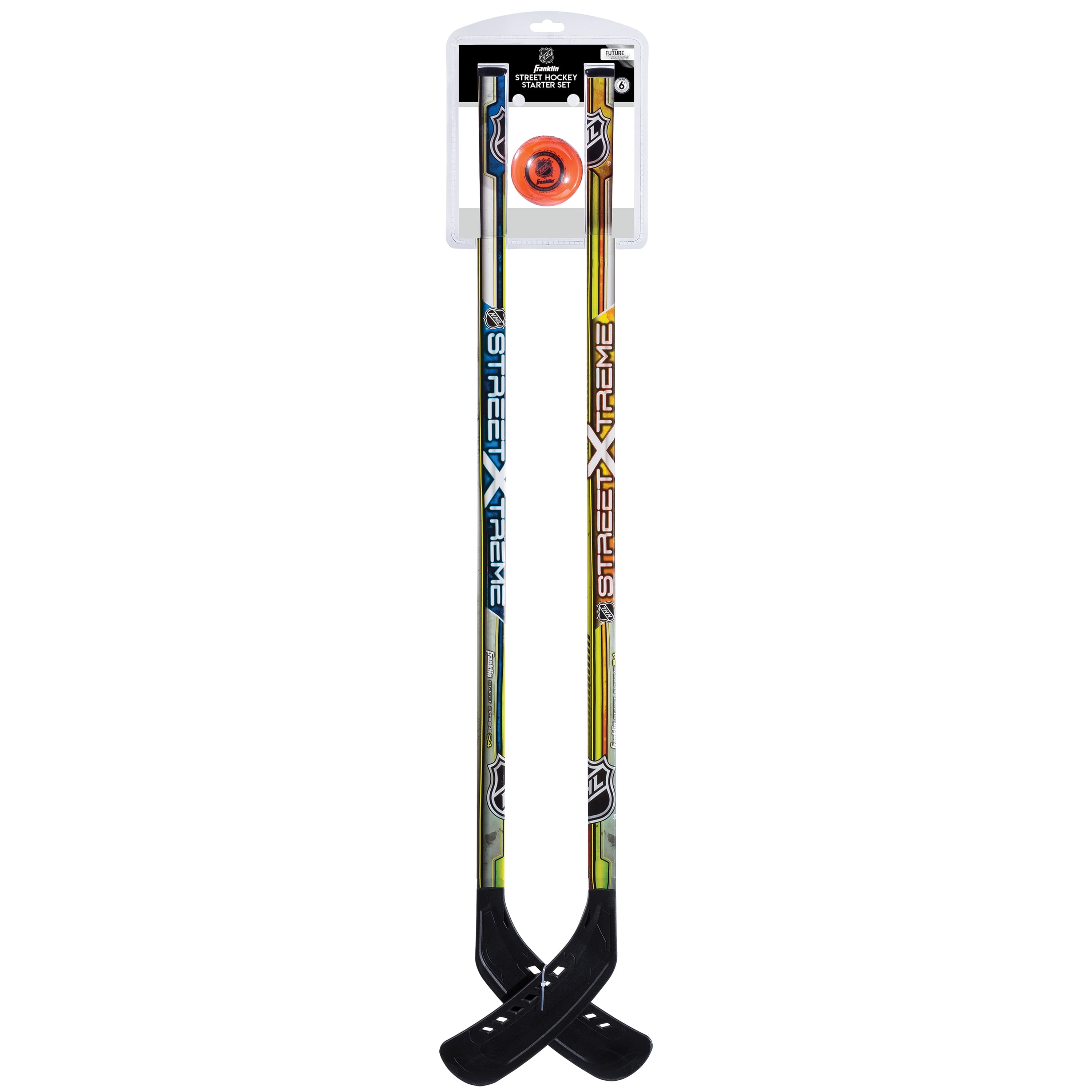 Franklin Sports NHL Street Hockey Set, Kids Play – 2 Sticks & 1 Puck