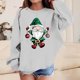 thumbnail image 1 of Blusas y camisas de manga larga con cuello redondo para niños Estampados navideños de manga larga Casual Suelto Forro polar para mayor calidez Sudadera con capucha de manga larga con cuello redondo pa, 1 of 4