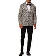 thumbnail image 2 of BLAZER DE FIESTA PARA HOMBRES INSPIRE CHIC IMPRESIÓN DE ANIMAL SOLAPA CON MUESCA CHAQUETA LIGERA 2XL BEIGE MARRÓN, 2 of 6