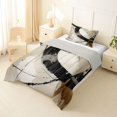 thumbnail image 2 of Homewish Modern Spiral Twin Comforter Sets,Geometric Abstract Bedding Set,Cream,Light Gray Reversible,2-Piece,1 Comforter and 1 Pillowcase, 2 of 7