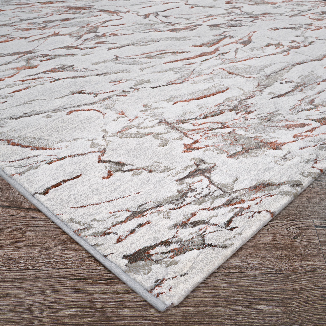 Couristan Sonnet Marbre 2'7" X 7'10" Grey-Chocolate Indoor Runner Rug