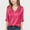 Hot Pink, variant on Hxshgdsn 3/4 Length Sleeve Shirt For Girls Satin V Neck Dressy Tops Casual Blouses For Kids Trendy Summer Outfit White 14-15Years
