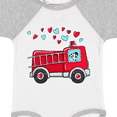 thumbnail image 4 of Inktastic Valentine Fire Truck with Cute Dalmatian and Hearts Boys or Girls Baby Bodysuit, 4 of 5