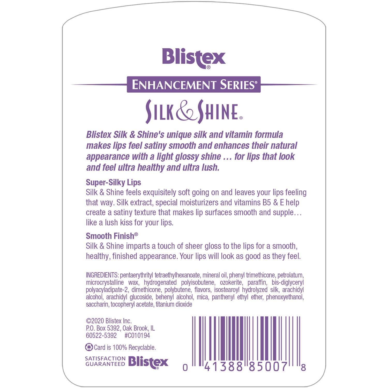 Blistex Silk & Shine Lip Balm 0.13 Oz (Pack of 12)