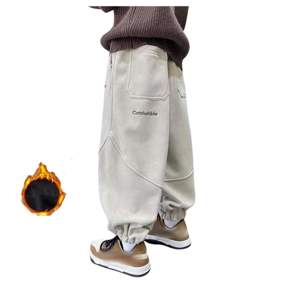 Boys Active Pants Joggers Elastic Sweatpants Comfortable Youth Athletic Wear for Kids