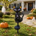 thumbnail image 4 of Halloween Solar Cat Stake Light with Purple LED Stars, Outdoor Garden Yard Decor, 4 of 9