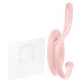 thumbnail image 1 of Unique Bargains Wall Mounted Coat Hooks, 1Pcs Towel Hook/Adhesive Hooks, Robe Hooks Decorative for Kitchen (Pink), 1 of 7