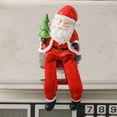 thumbnail image 6 of Farfi Sitting Santa Claus Figurine Christmas Decoration Santa Claus Ornament with Long Legs for Xmas Party Mantel Decor New Year Gift(Left Hand), 6 of 9