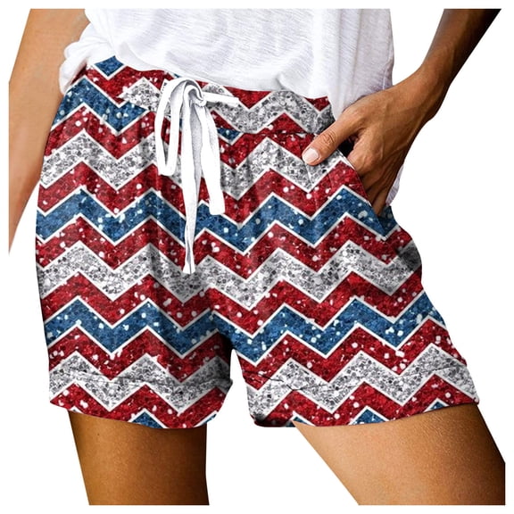Siilsaa Women's Shorts Womens Summer Cute Shorts Casual Side Pockets High Waist Shorts with Back Elastic Waist Silver,2XL