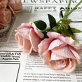 thumbnail image 5 of ZHAOCHENG 12 piezas de rosas artificiales, flores de rosas de seda falsas con tallo largo, ramos de rosas para decoración del hogar, bodas, fiestas, decoración floral de jardín, 5 of 5