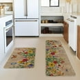 thumbnail image 2 of Wood Flowers Butterfly Spring Kitchen Mats Set of 2, Seasonal Home Decor Leaves Low-Profile Kitchen Rugs for Floor - 17x29 and 17x47 Inch, 2 of 6