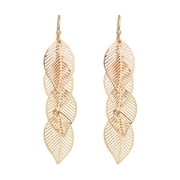 Time and Tru Adult Womens Gold Tone Multi Filigree Leaf Metal Drop Earring