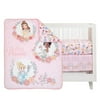 Lambs & Ivy (LAMCR) Disney Princesses Nursery Baby Crib Bedding Set, Pink, 3 Count