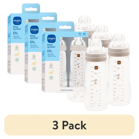 (3 pack) MAM Easy Active 11oz Bottle, 2 Pk, Unisex