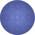 thumbnail image 1 of Ahgly Company Machine Washable Indoor Round Transitional Light Slate Blue Area Rugs, 4' Round, 1 of 7