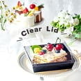 thumbnail image 3 of 50 Pack Small Charcuterie Boxes with Clear Lids, To Go Paper Dessert Boxes Bakery Boxes, 5 Inches Disposable Food Containers for Cookies, Cupcakes, Slice Cakes, Strawberries (Black), 3 of 7