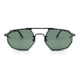 thumbnail image 4 of Metal Rim Geometric Octagonal Double Bridge Retro Hustler Luxe Sunglasses Gunmetal - Green, 4 of 7