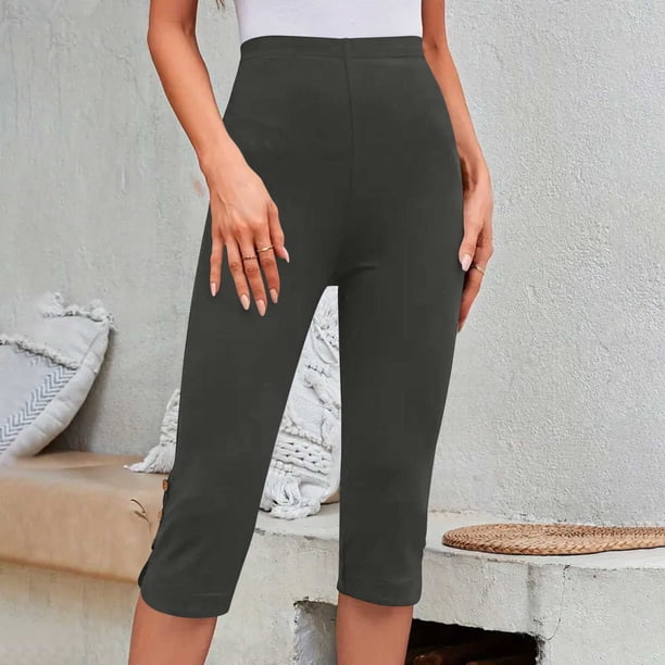 WILLBEST Pantalones Casuales para Mujer - Leggings Capri Ligeros de Color Sólido para Mayor Comodidad En Verano - Diseño Transpirable de Largo 7/8 para Uso Diario Chica