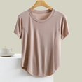 thumbnail image 1 of SDNall Blouse Femme Unie Décontractée Mode Col Rond Régulière Sans Manches Vêtements de Nuit Hauts, 1 of 9