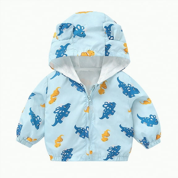 Hessimy Kids Boys Girls Hooded Denim Jacket Zipper Coat Outerwear Baby Toddler Knitted Hooded Jacket Windbreaker Checkered Jacket Baseball (Blue,3-4 Years)
