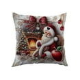 thumbnail image 3 of Xuniizn Christmas Pillow Covers 18x18 inch Xmas Decorations Soft Plush Faux Fur Wool Christmas Throw Pillow Cases Winter Holiday Decor for Sofa Living Room, 3 of 7