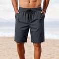 thumbnail image 2 of Mens Beach Shorts Swim Trunks Quick Dry Swim Shorts with Zipper Pocket Funny Swimwear Bathing Suits No Lining Size 4XL Dark Gray, 2 of 5