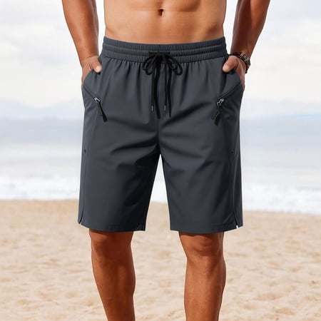 Maqroz Mens Hiking Shorts Golf Activewear Quick Dry Zippered Pockets Outdoor Utility Summer Fishing Climbing Trekking Elastic Waist Breathable Sport Bottoms Trail Adventure