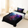 thumbnail image 5 of Homewish Sugar Skull Couple Twin Sheets,Happy Halloween Bedding,Pink Blue,3-Piece,1 Fitted Sheet and 1 Pillowcase, 5 of 6