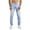 Light Blue, variant on Men Pants Slim Fit Stretch Ruched Jeans Straight Leg Comfort Flex Waist Jeans for Men Dark Blue 28