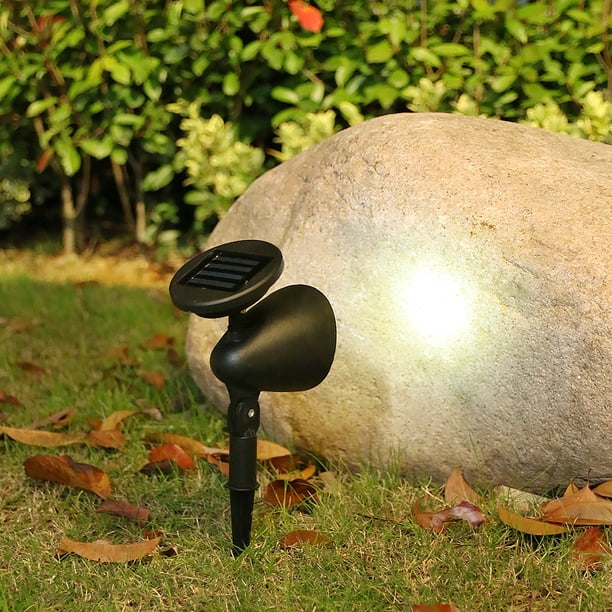 Focos solares para jardín, 2 piezas, focos solares para césped, luz solar, focos solares para exteriores, resistentes y resistentes
