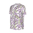 thumbnail image 2 of Rocae Lavender Flowers for Breathable Men's Baseball T-Shirt Fashionable Casual Baseball Jersey, Moisture-wicking Sportswear 3X-Large, 2 of 9