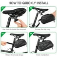thumbnail image 4 of Alforja de bicicleta de gran capacidad de 2,6 l, resistente al agua, bolsa de cojín de asiento duro para bicicleta, 4 of 8